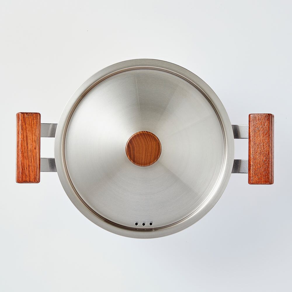 Warm stainless wood(ウォームステンレスウッド) 両手鍋 - 24cm