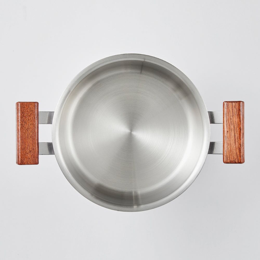 Warm stainless wood(ウォームステンレスウッド) 両手鍋 - 24cm